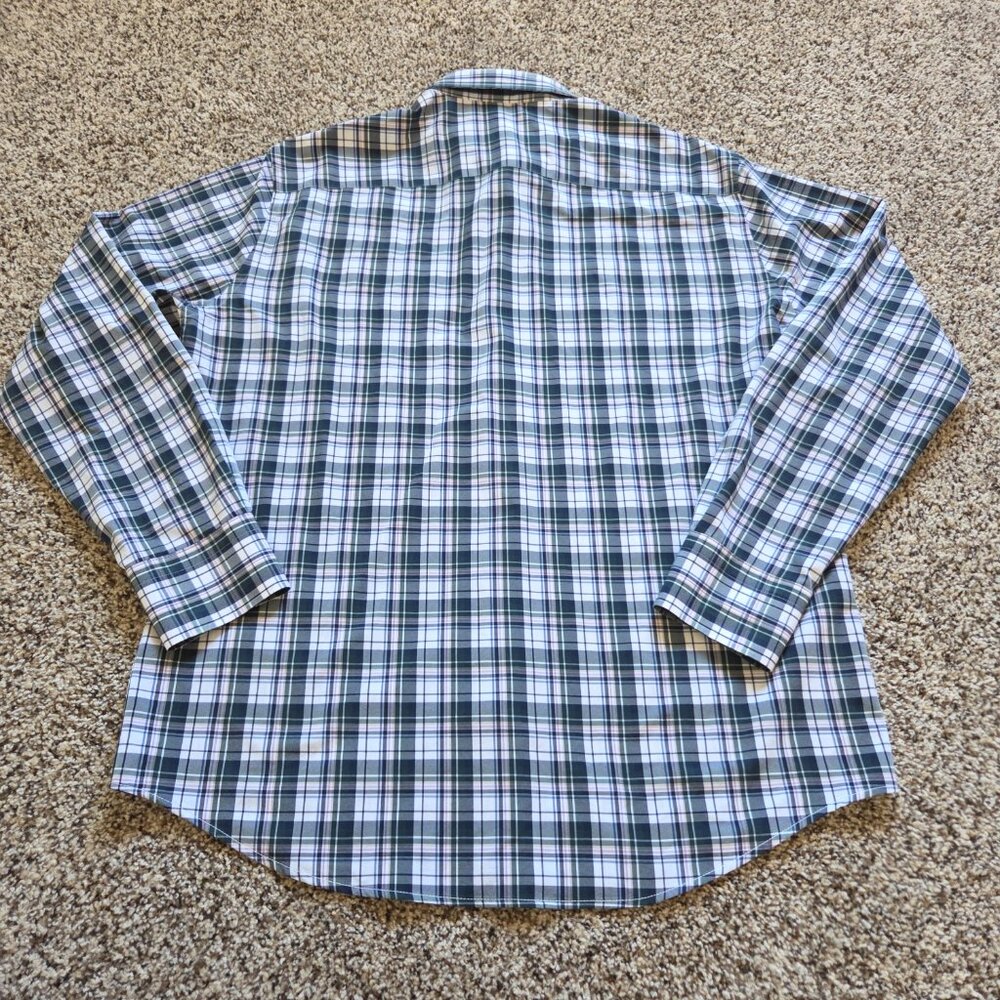 Peter Millar Men’s Summer Comfort Button Down Blue Plaid Large Stretch‎ Preppy - Picture 2 of 6